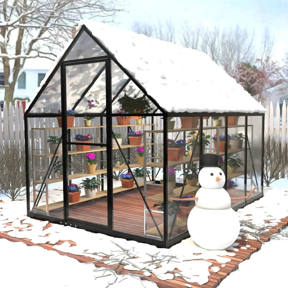 6 x 8 FT Polycarbonate Greenhouse For Growing Plants