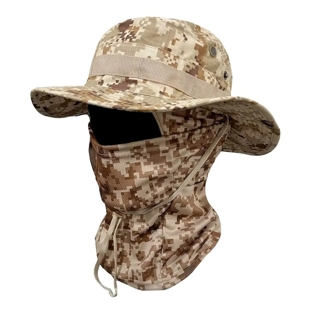 Boonie Wide Brim Sun Hat with Mask