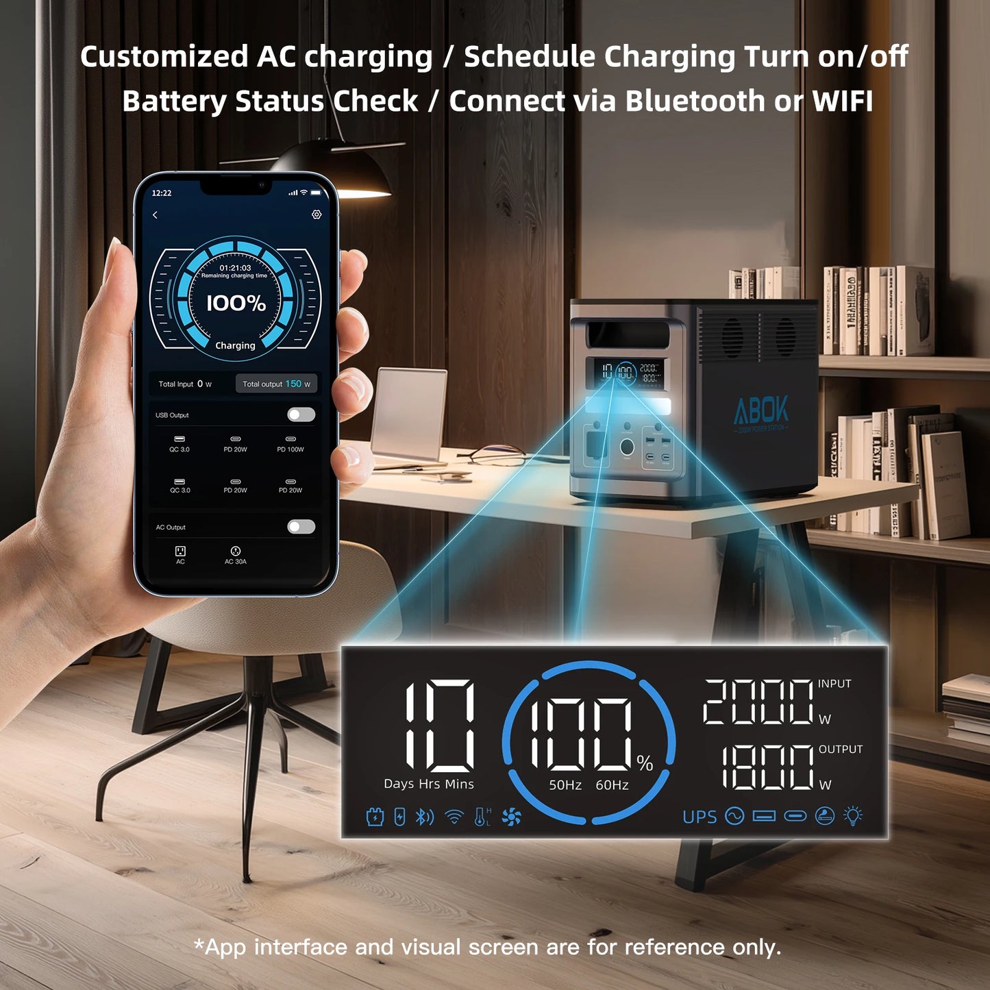 Portable Power Station 2000W Solar Generator