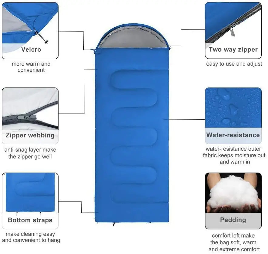 Adult Spring Summer Autumn Outdoor Sleeping Bag,