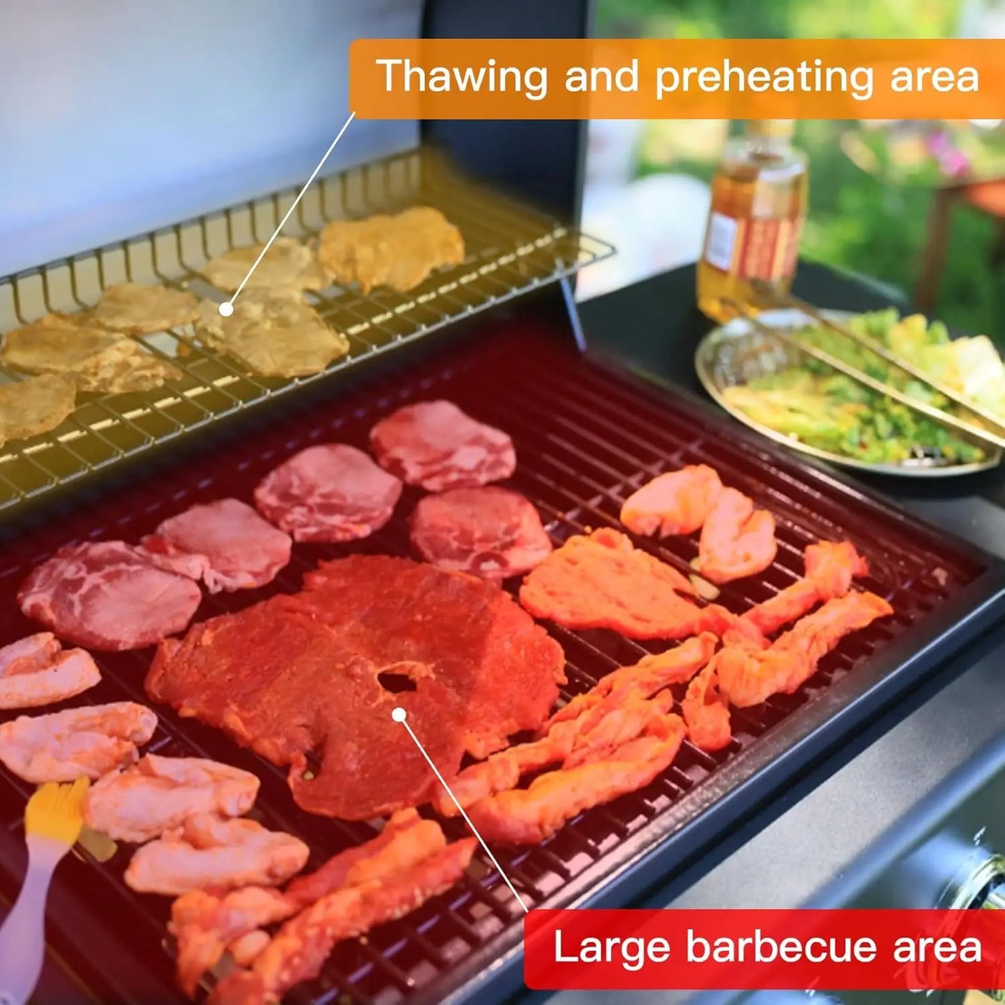 Propane gas 3-Burner BBQ Grill