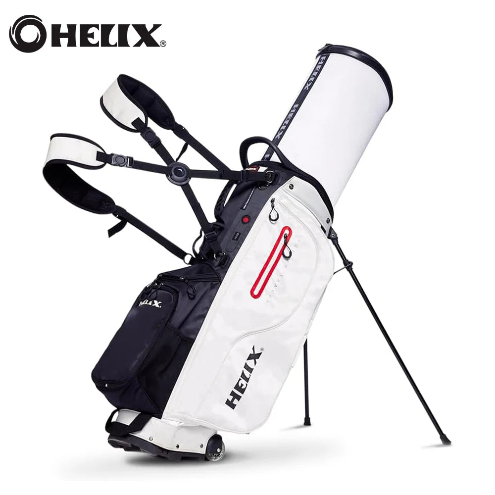 Golf Stand Bag with Retractable Top Cover and Wheels