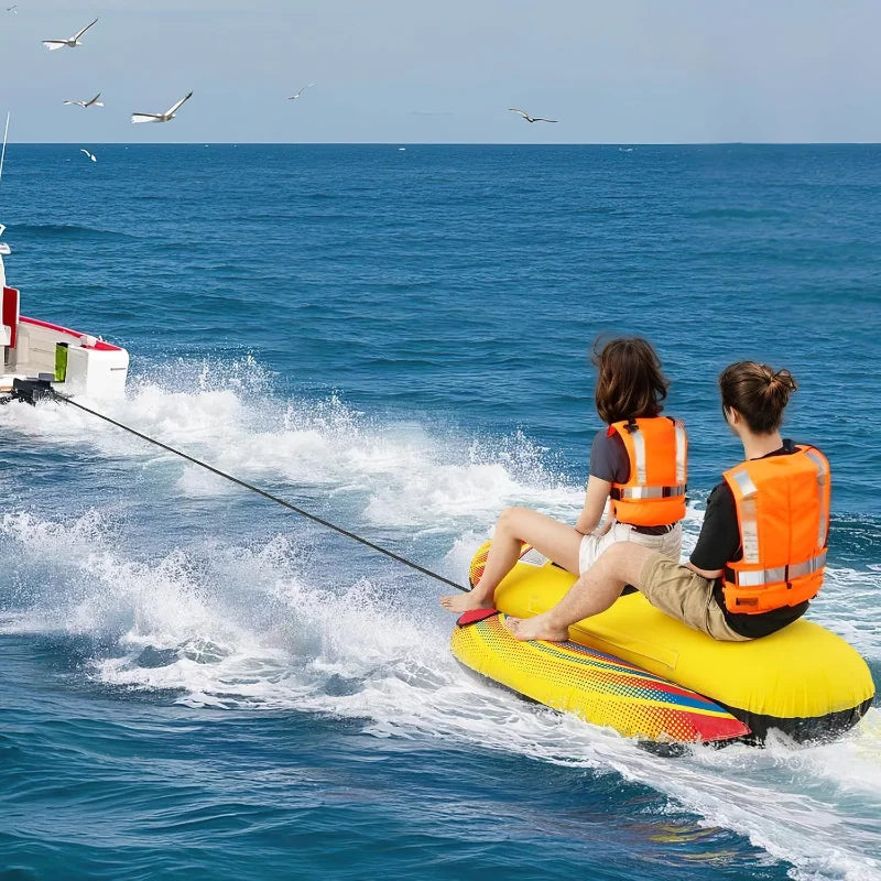 Inflatable Towable Tube 1-2 Rider Hot Dog Tube