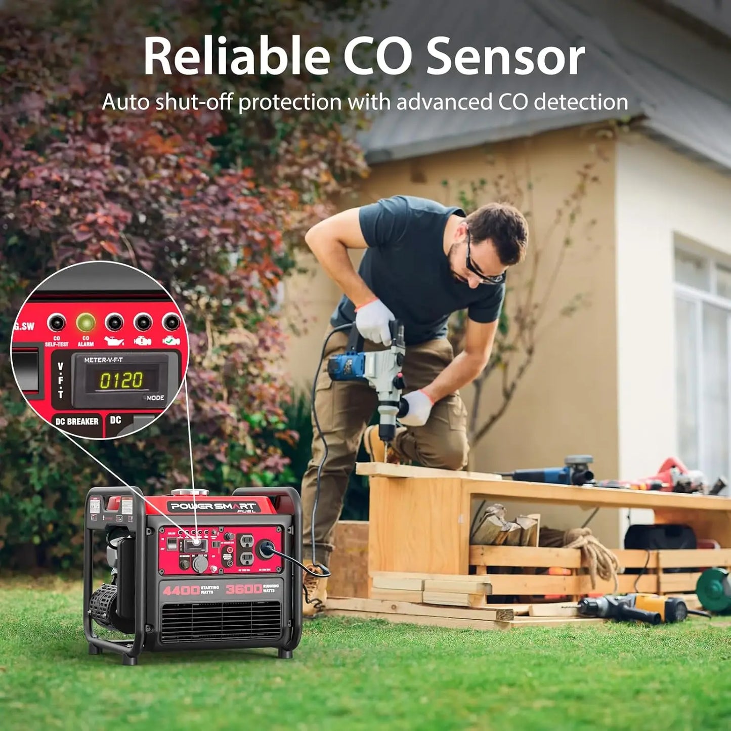 Portable 4400W Gas Powered Portable Inverter Generator