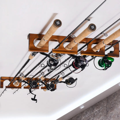 12 Rods Fishing Pole Rod Racks Wall