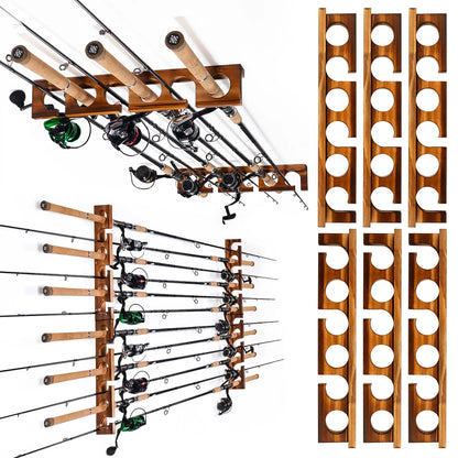 12 Rods Fishing Pole Rod Racks Wall
