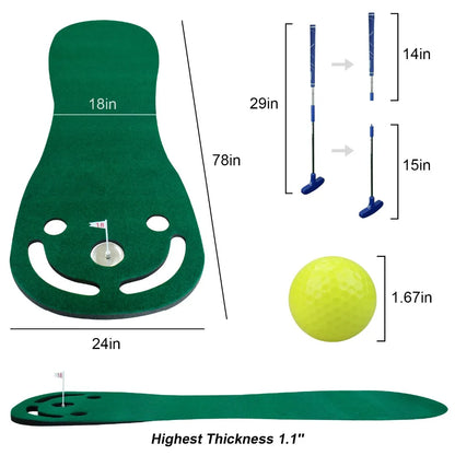 indoor Outdoor Training Putting Green Mats Set