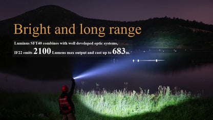 Rechargeable 2100lm LED Long Range Flashlight