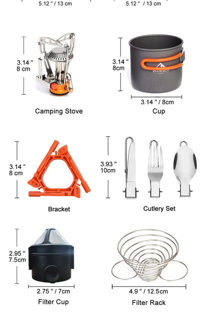 Back Packing  Complete Outdoor Cookware Set
