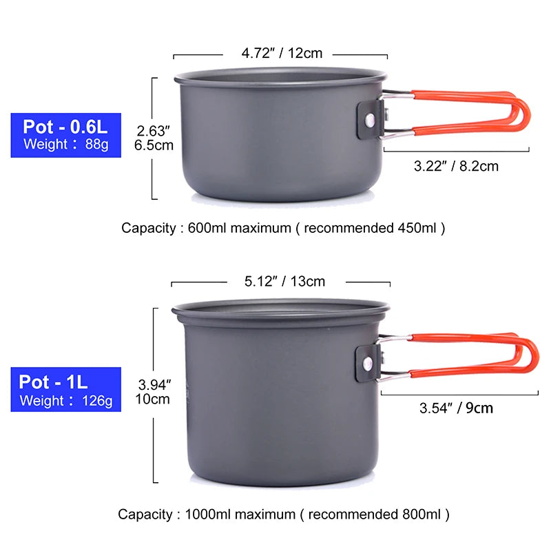 Back Packing  Complete Outdoor Cookware Set