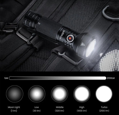 Rechargeable 2100lm LED Long Range Flashlight
