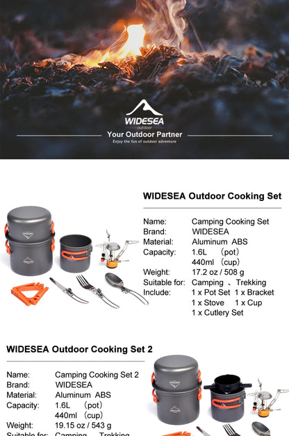 Back Packing  Complete Outdoor Cookware Set