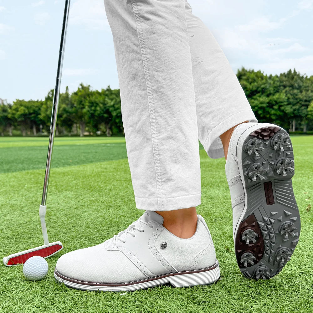 Golf Spiked Sneakers Walking Footwears for Golfers