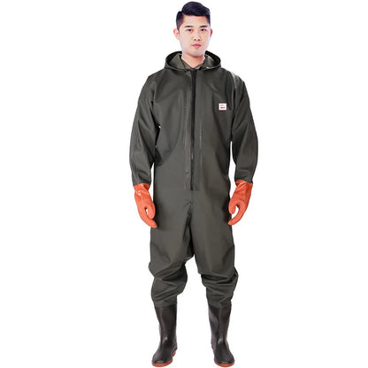 Men's Hooded Long Sleeve Waterproof  Waders