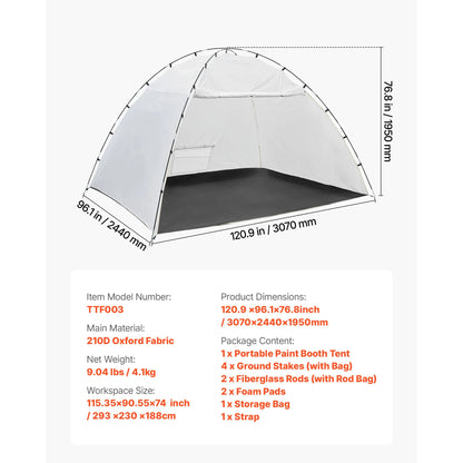 Large Space Oxford Spray Painting Tent