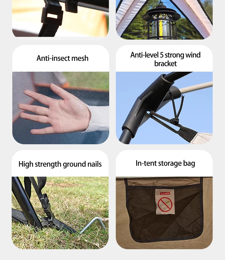 Wind and waterproof  2 Room Family Camping Tent