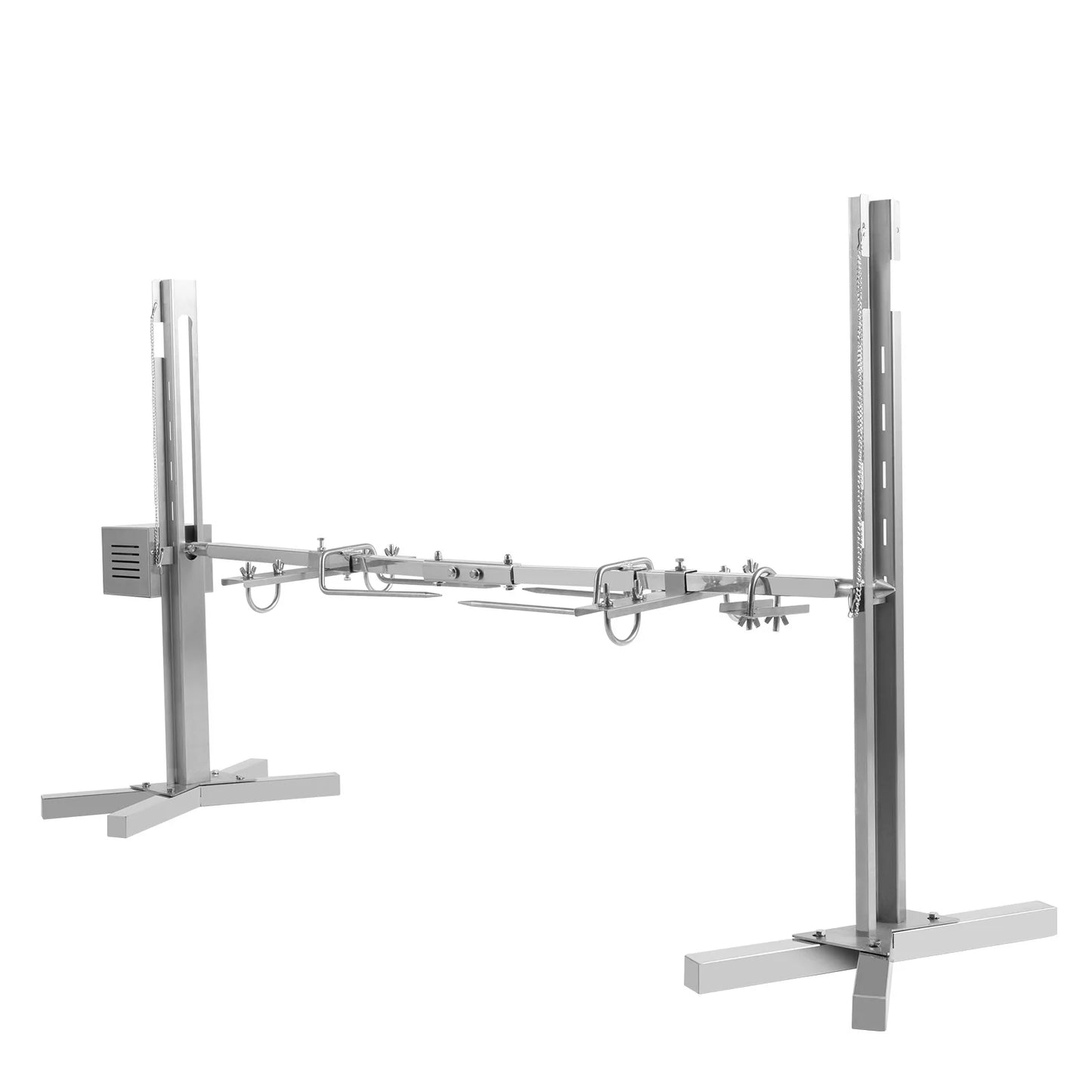 53" Automatic BBQ Rotisserie Grill Kit Height Adjustable