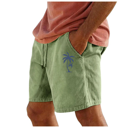 Men / Women Lightweight Cotton Shorts Elastic Waist