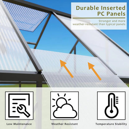 6 x 8 FT Polycarbonate Greenhouse For Growing Plants