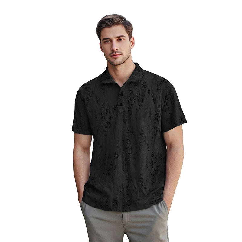Men s Casual Short Sleeve V- Neck T-Shirts