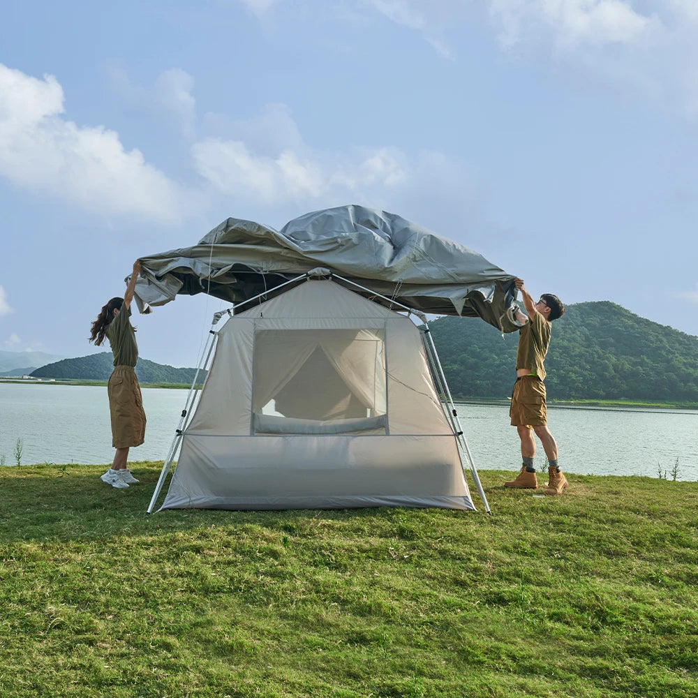 5.9 Outdoor Camping Vinyl Rainproof Sunscreen Tent