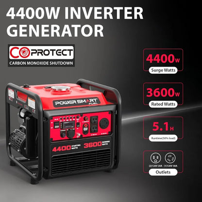 Portable 4400W Gas Powered Portable Inverter Generator