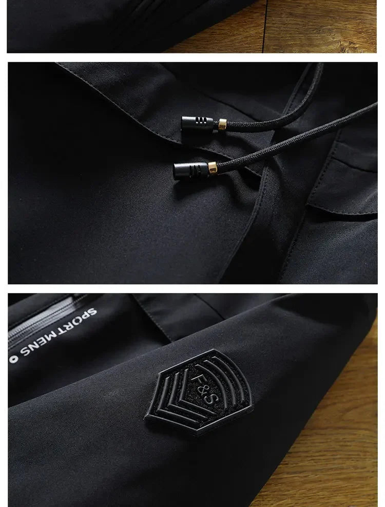 Men's Mid-Length Winter Fleece-Lined Casual Jacket Winter