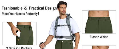 Waterproof Men's Winter Thicken Fleece  Hiking Pants