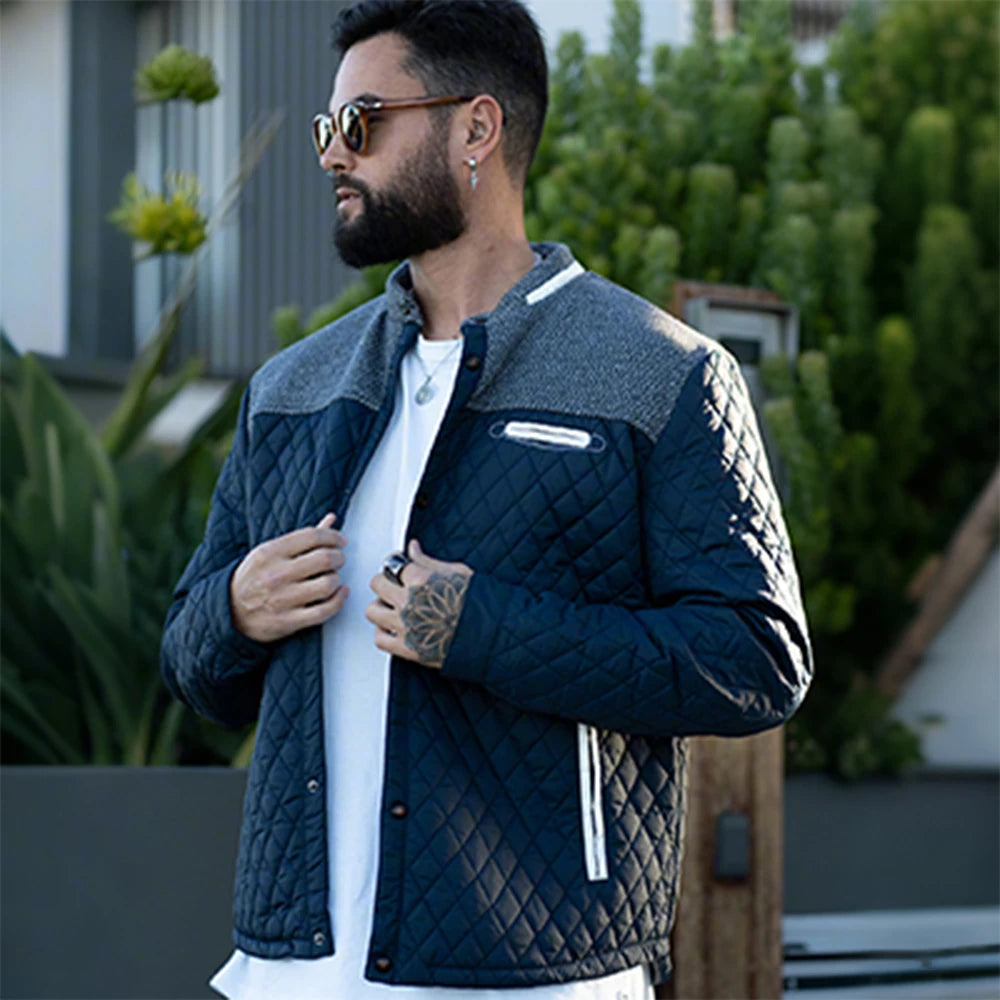 Men's Lightweight Winter Warm Bomber Quilted Coat L