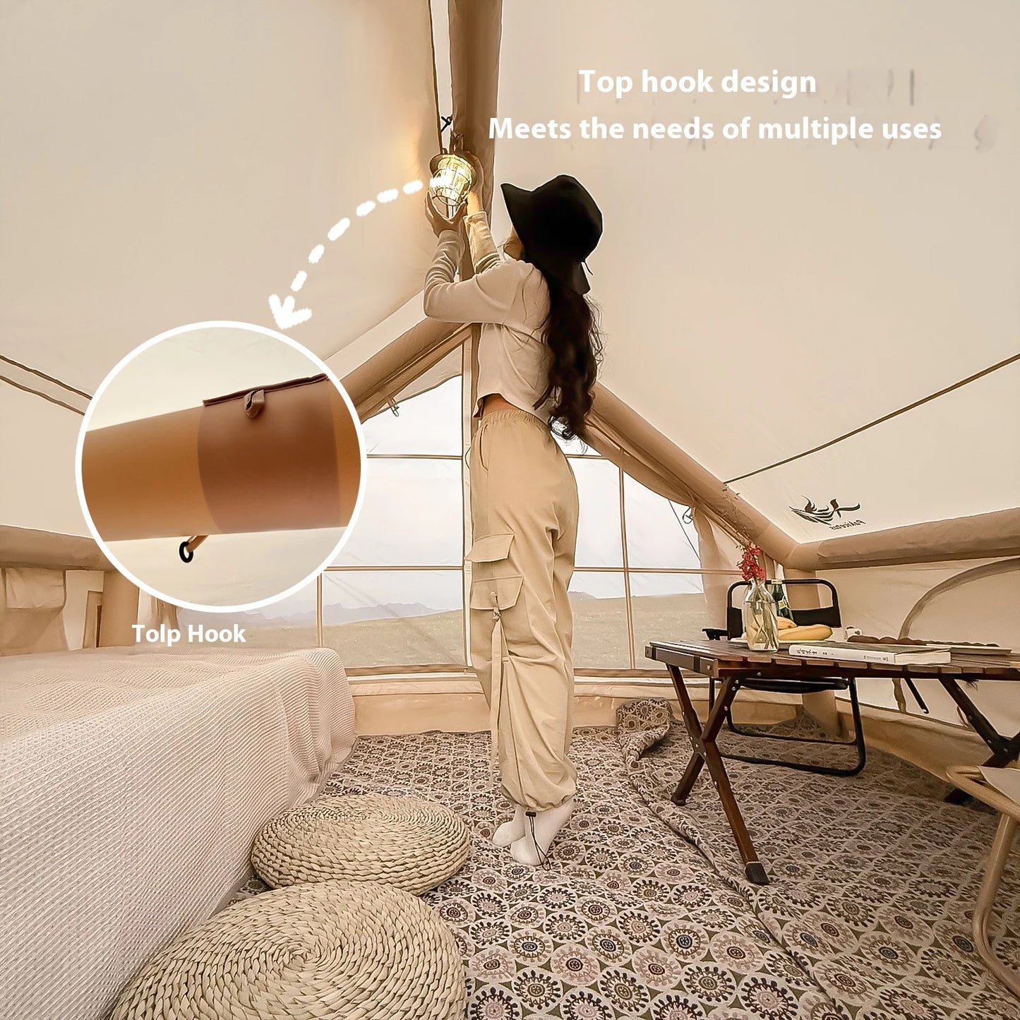 8 Person Inflatable Adult Luxury Camping, Stove Plug,
