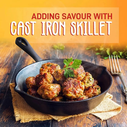 3PCS Pre-Seasoned Cast Iron Skillet Set,