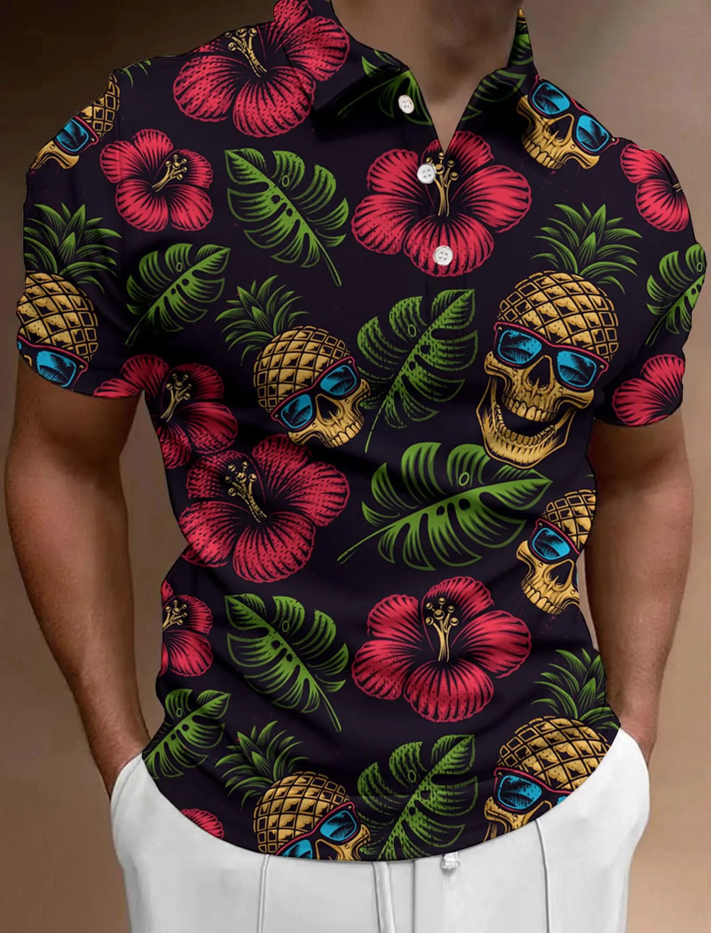 Men's Golf Shirt Hawaii Golf Polo Shirt