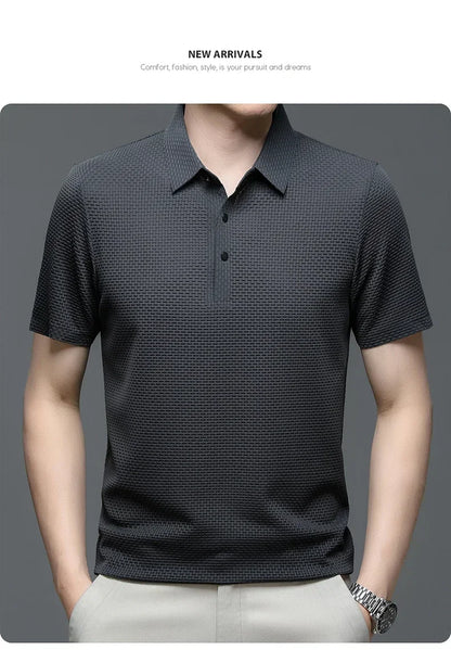 Men's Ultra Stretch Loose Fit Polo Shirts Breathable