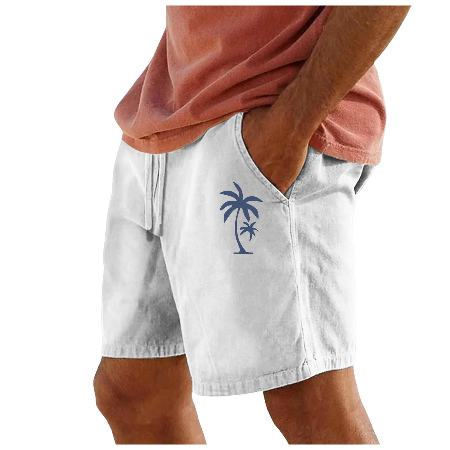Men / Women Lightweight Cotton Shorts Elastic Waist