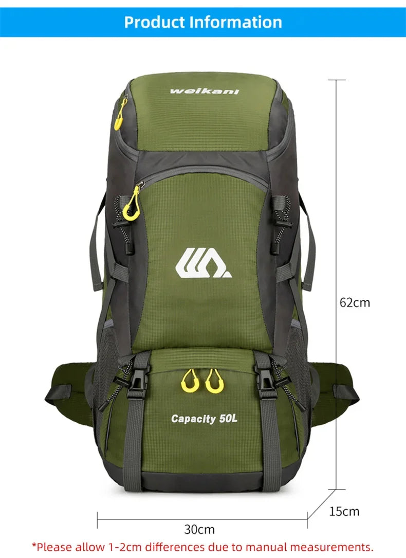 50L Waterproof Large Hiking Men Large Rucksack