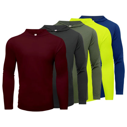 Men's five piece sports long sleeved T-shirt,
