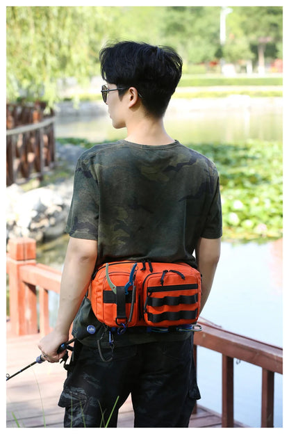 Male Hiking Crossbody Fishing Rod & Lure bag.