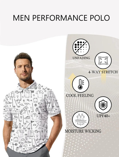 Men's Golf Shirt Hawaii Golf Polo Shirt