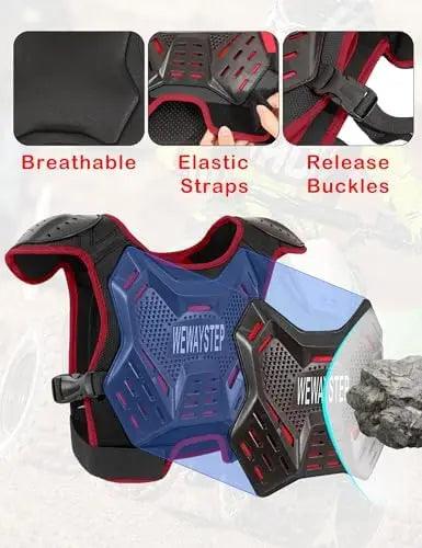 Kids Body Armor Vest & Knee Elbow Pads Set