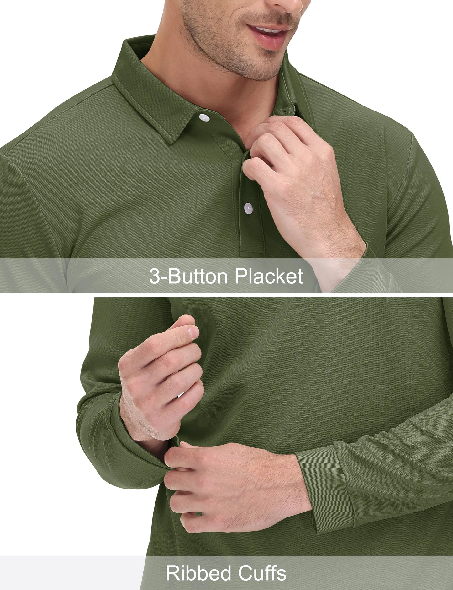 Mens Golf Polos Quick Dry Breathable T-shirt