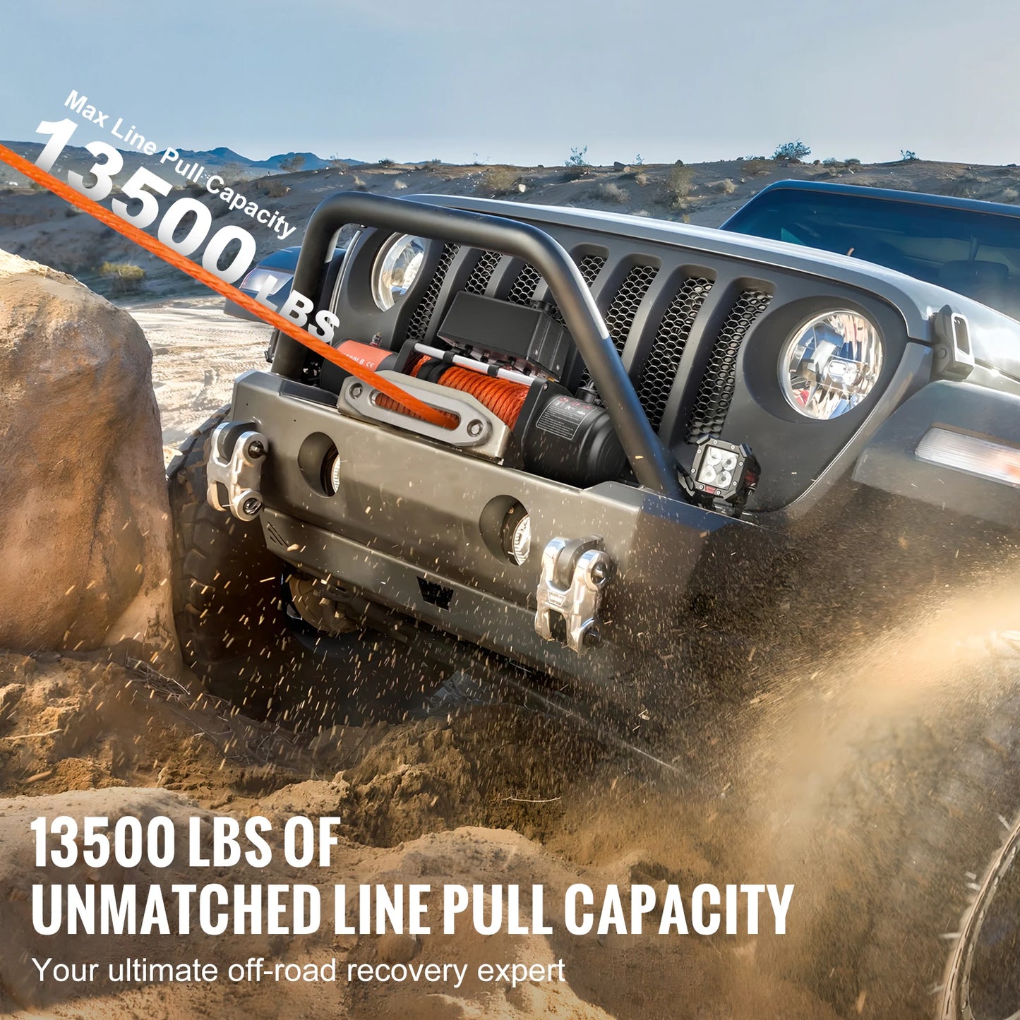 13500lbs Electric Car Truck Winch /80ft cable