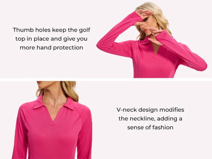 Women's Long Sleeve Quickly Dry Golf Shirts