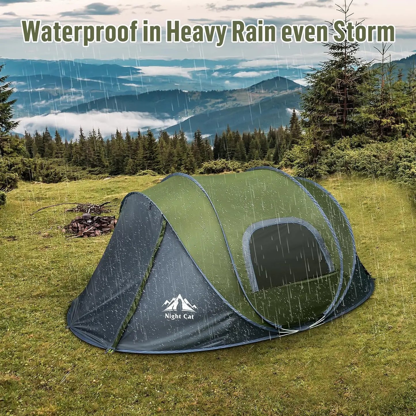 2-Person Waterproof Pop-Up Camping Tent