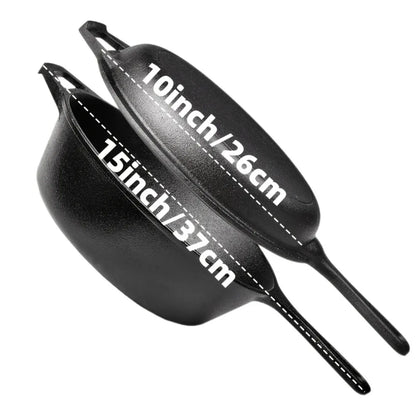 3PCS Pre-Seasoned Cast Iron Skillet Set,