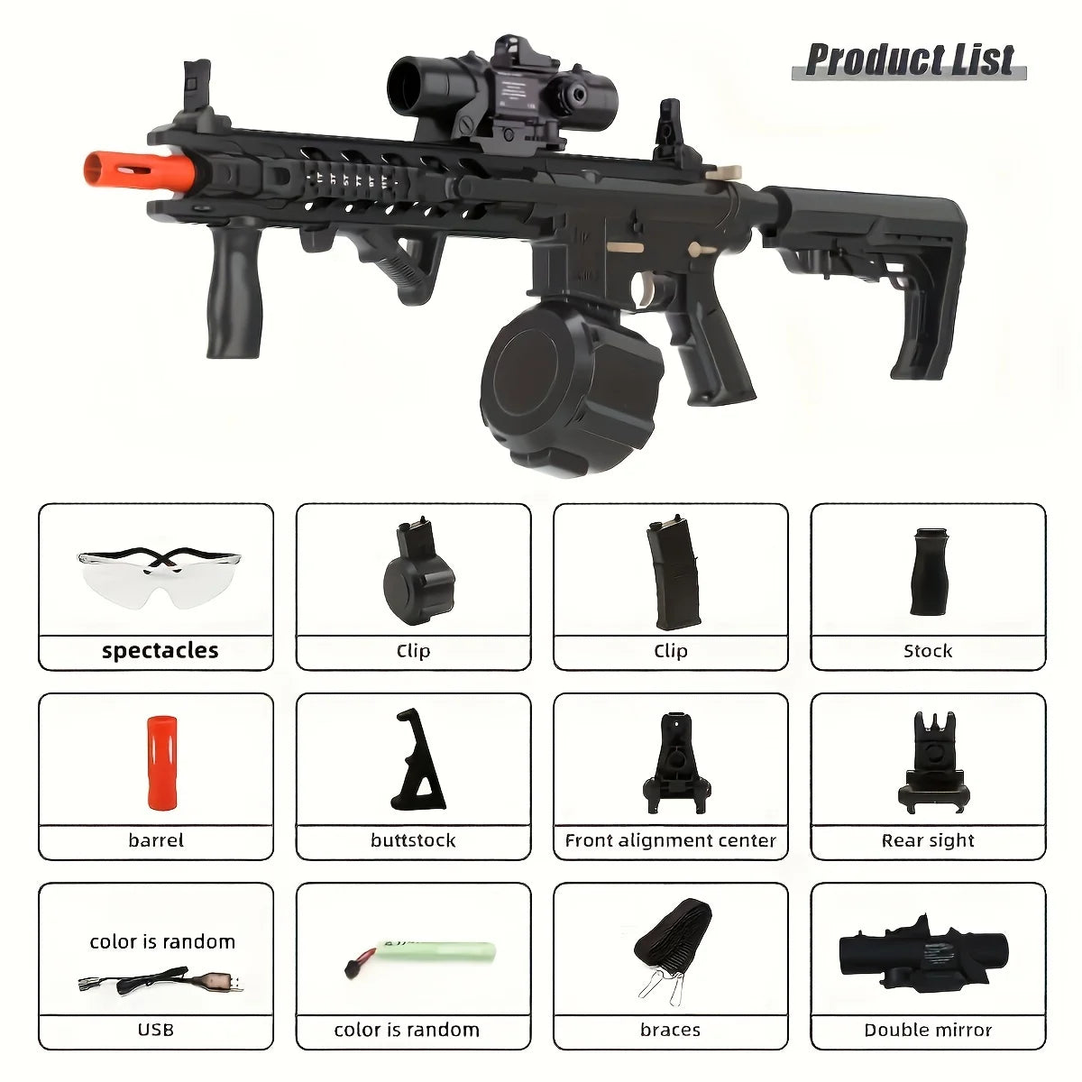 Rechargeable Electric Blaster, Splatter Ball Toy