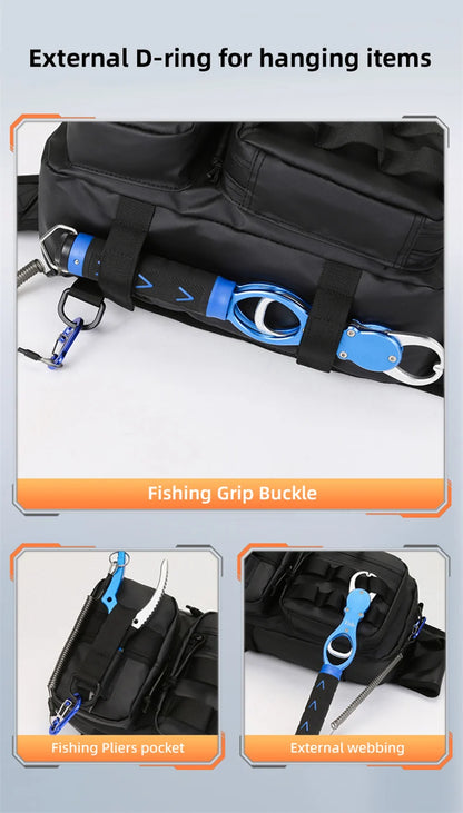 Male Hiking Crossbody Fishing Rod & Lure bag.
