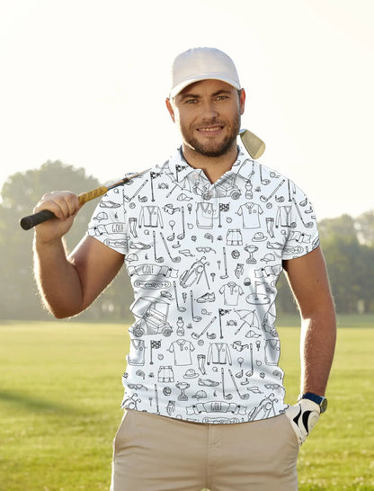 Men's Golf Shirt Hawaii Golf Polo Shirt