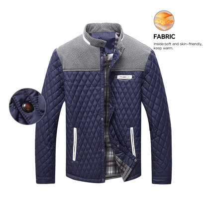 Men's Lightweight Winter Warm Bomber Quilted Coat L