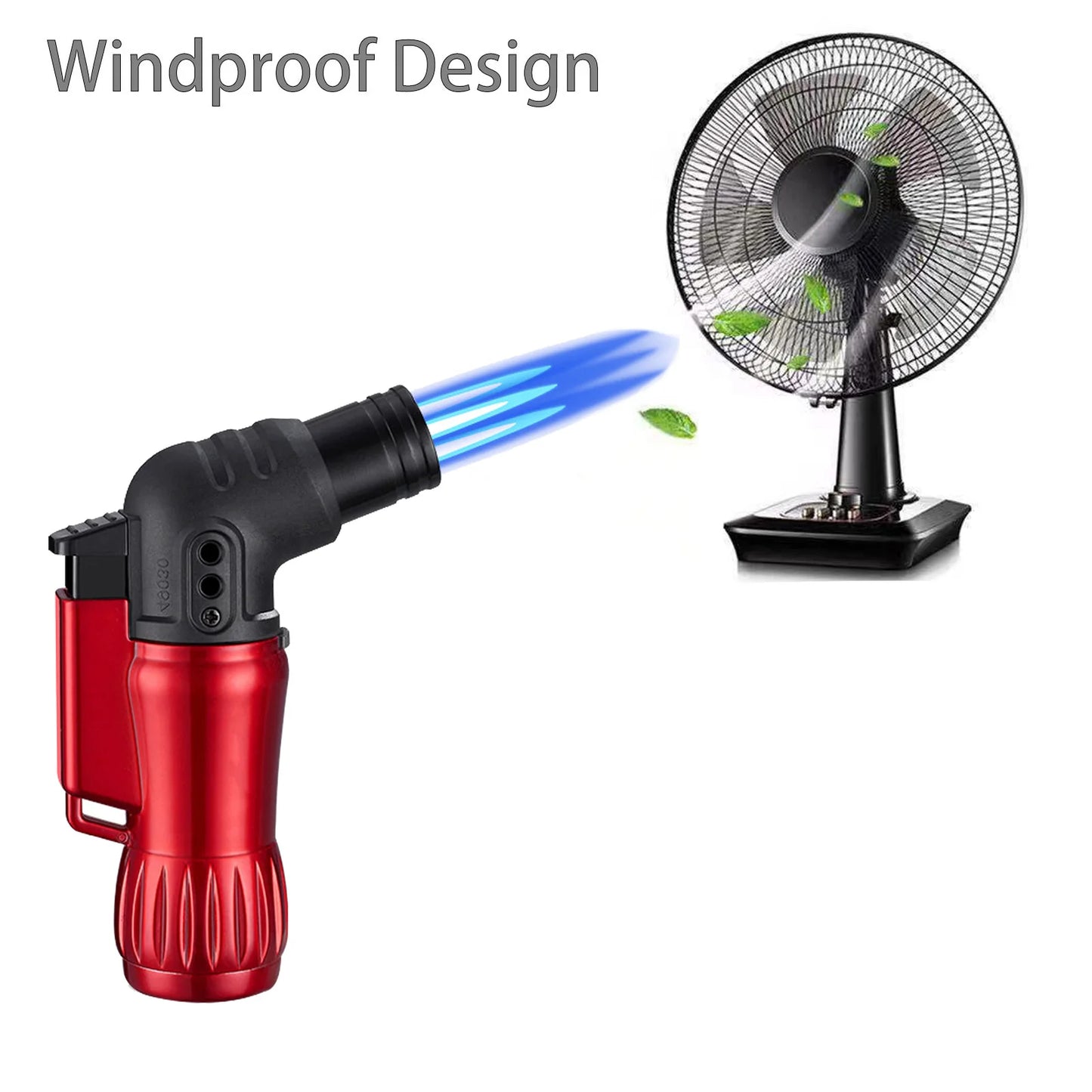 Windproof 2pcs/Set Triple Jet Flame Torch Lighter
