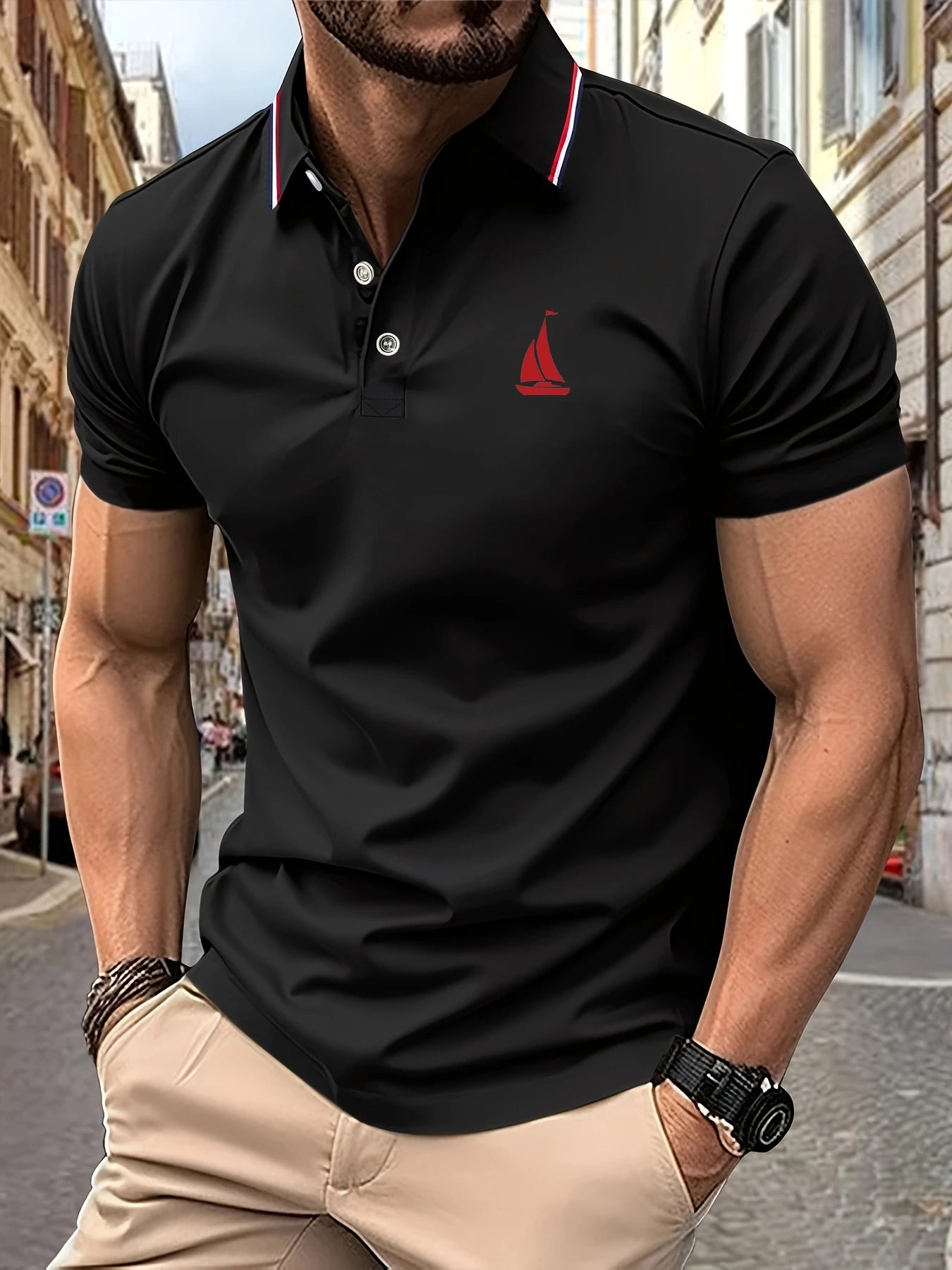 Men Short Sleeve Casual Breathable Light Shirt